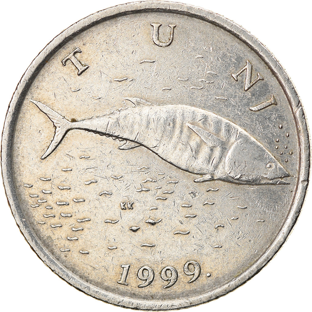 Munten, Kroatië, 2 Kune, 1999, ZF, Copper-Nickel-Zinc, KM:10