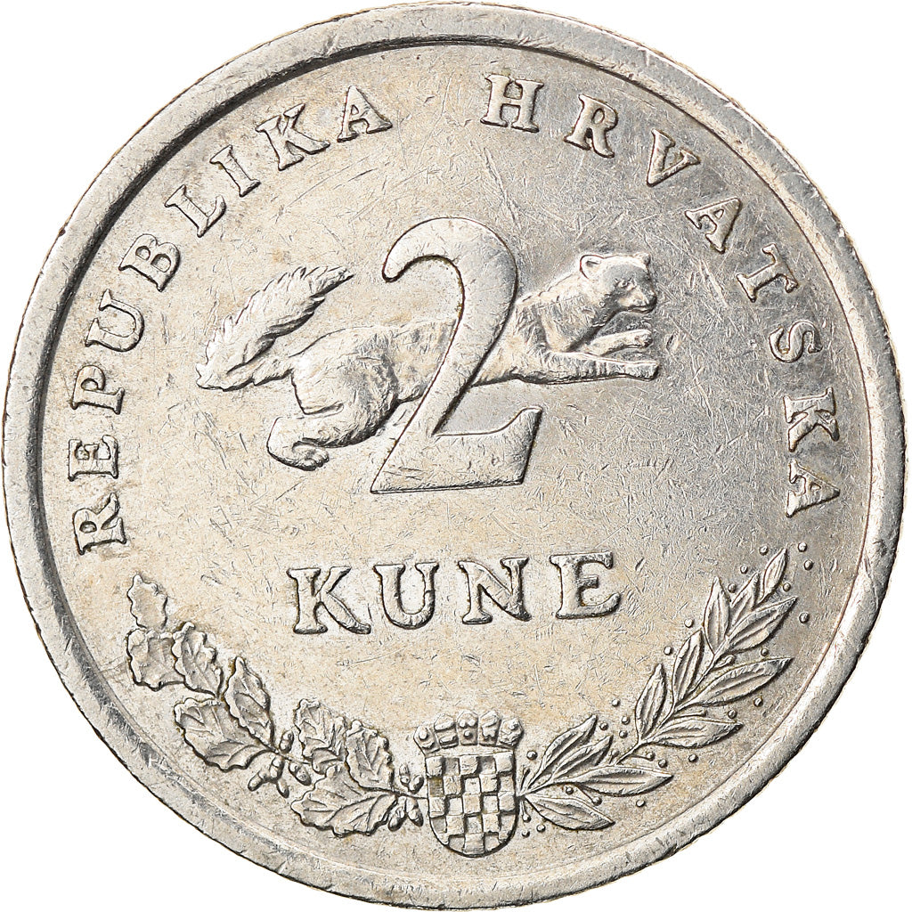 Munten, Kroatië, 2 Kune, 1999, ZF, Copper-Nickel-Zinc, KM:10