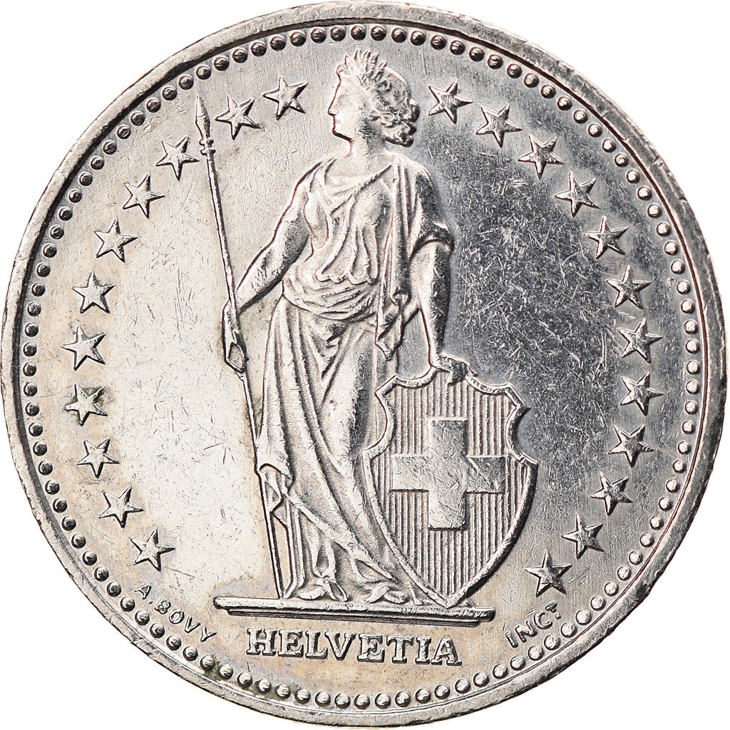 Coin, Switzerland, 1/2 Franc, 1997, Bern, AU(50-53), Copper-nickel, KM:23a.3