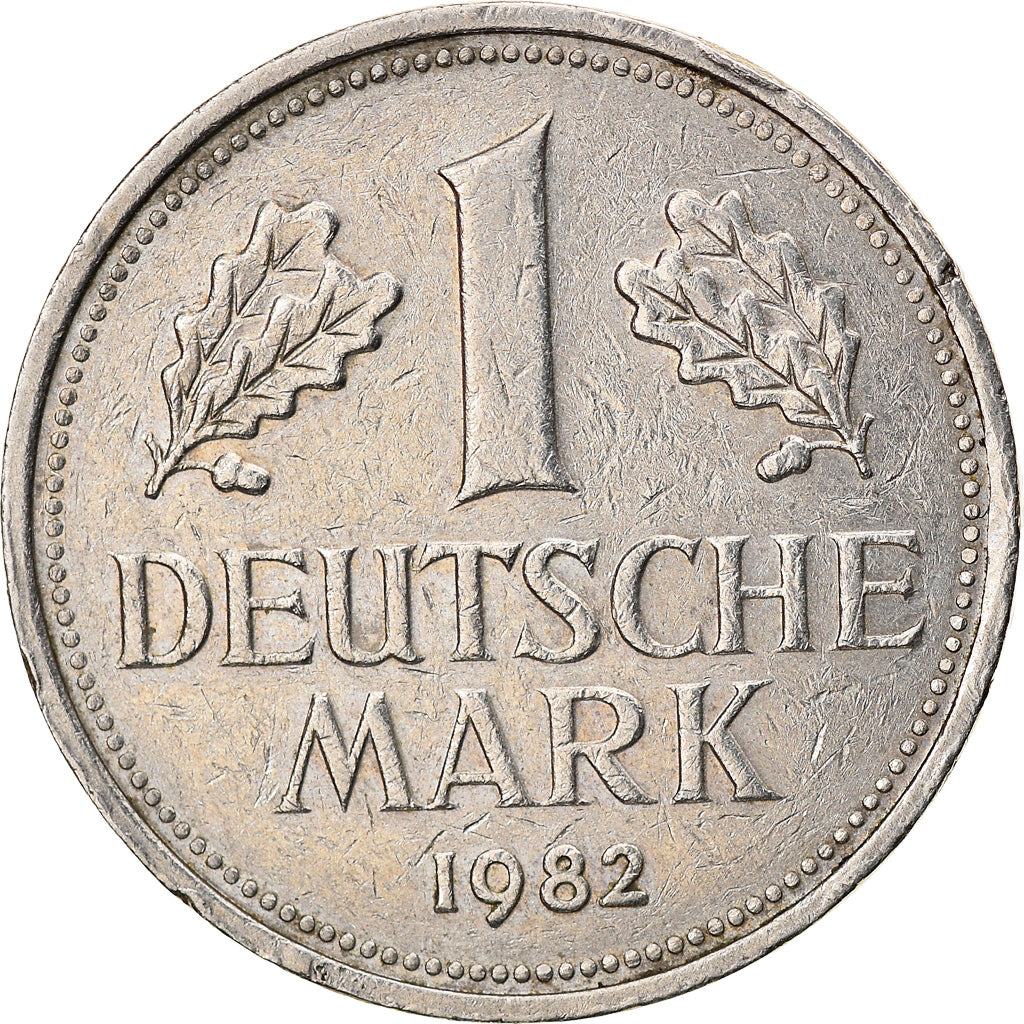 Moneta, Niemcy - RFN, Mark, 1982, Stuttgart, EF(40-45), Miedź-Nikiel, KM:110