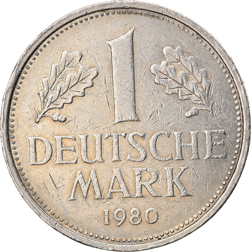 Moeda, ALEMANHA - REPÚBLICA FEDERAL, Mark, 1980, Hambourg, EF(40-45)