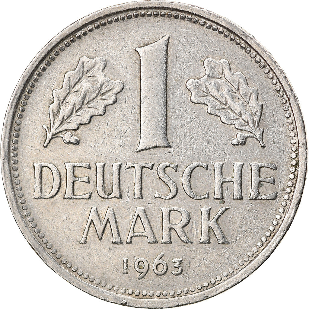 Coin, GERMANY - FEDERAL REPUBLIC, Mark, 1963, Stuttgart, EF(40-45)