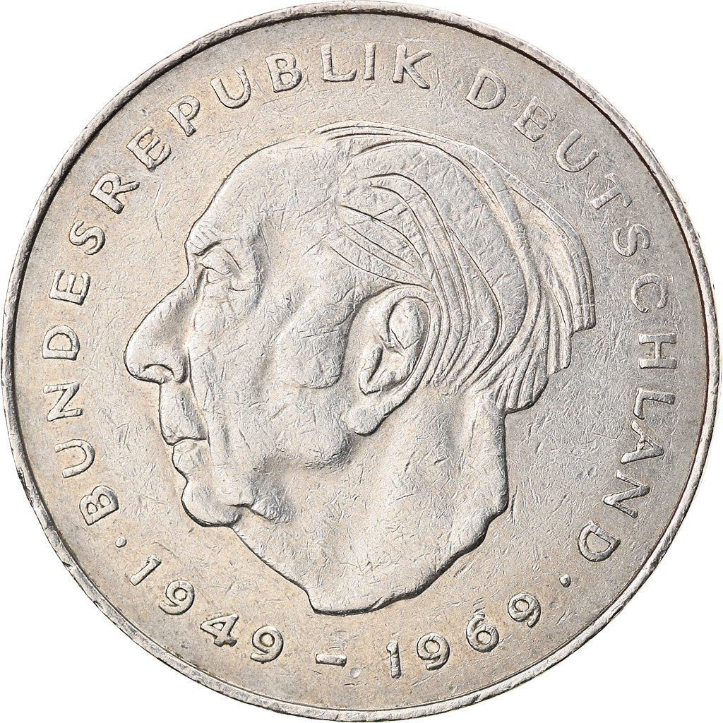 Coin, GERMANY - FEDERAL REPUBLIC, 2 Mark, 1977, Hamburg, EF(40-45)