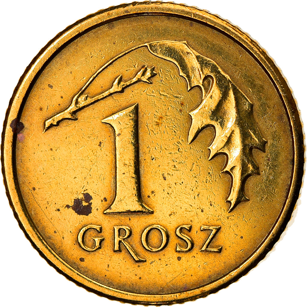 Moneta, Polonia, Grosz, 2002, Warsaw, BB+, Ottone, KM:276