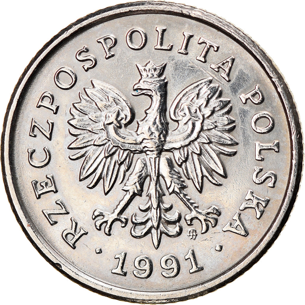 Moneda, Polonia, 50 Groszy, 1991, Warsaw, MBC+, Cobre - níquel, KM:281