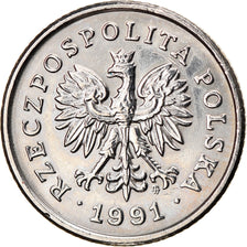 Moneda, Polonia, 50 Groszy, 1991, Warsaw, MBC+, Cobre - níquel, KM:281