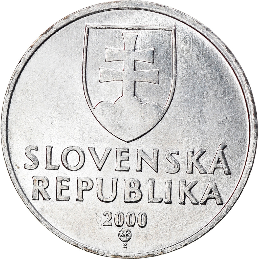 Munten, Slowakije, 10 Halierov, 2000, Kremnica, PR, Aluminium, KM:17