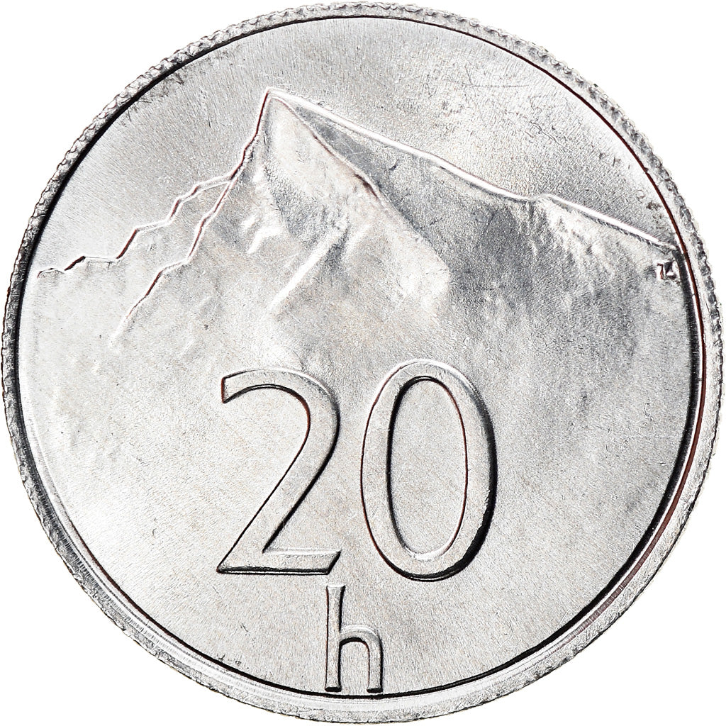 Münze, Slowakei, 20 Halierov, 2001, Kremnica, VZ, Aluminium, KM:18