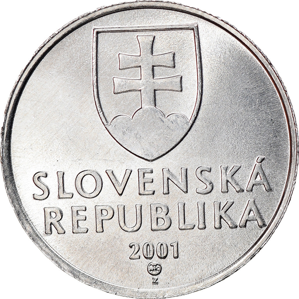 Münze, Slowakei, 20 Halierov, 2001, Kremnica, VZ, Aluminium, KM:18