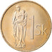 Moneta, Słowacja, Koruna, 2007, Kremnica, AU(55-58), Brąz platerowany stalą