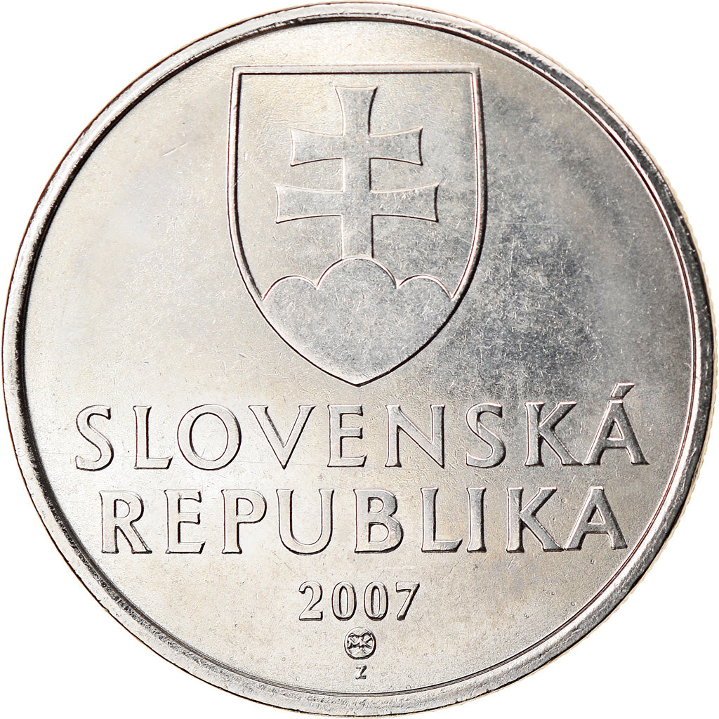 Monnaie, Slovaquie, 5 Koruna, 2007, Kremnica, SUP, Nickel plated steel, KM:14