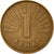 Coin, Macedonia, Denar, 2001, EF(40-45), Brass, KM:2