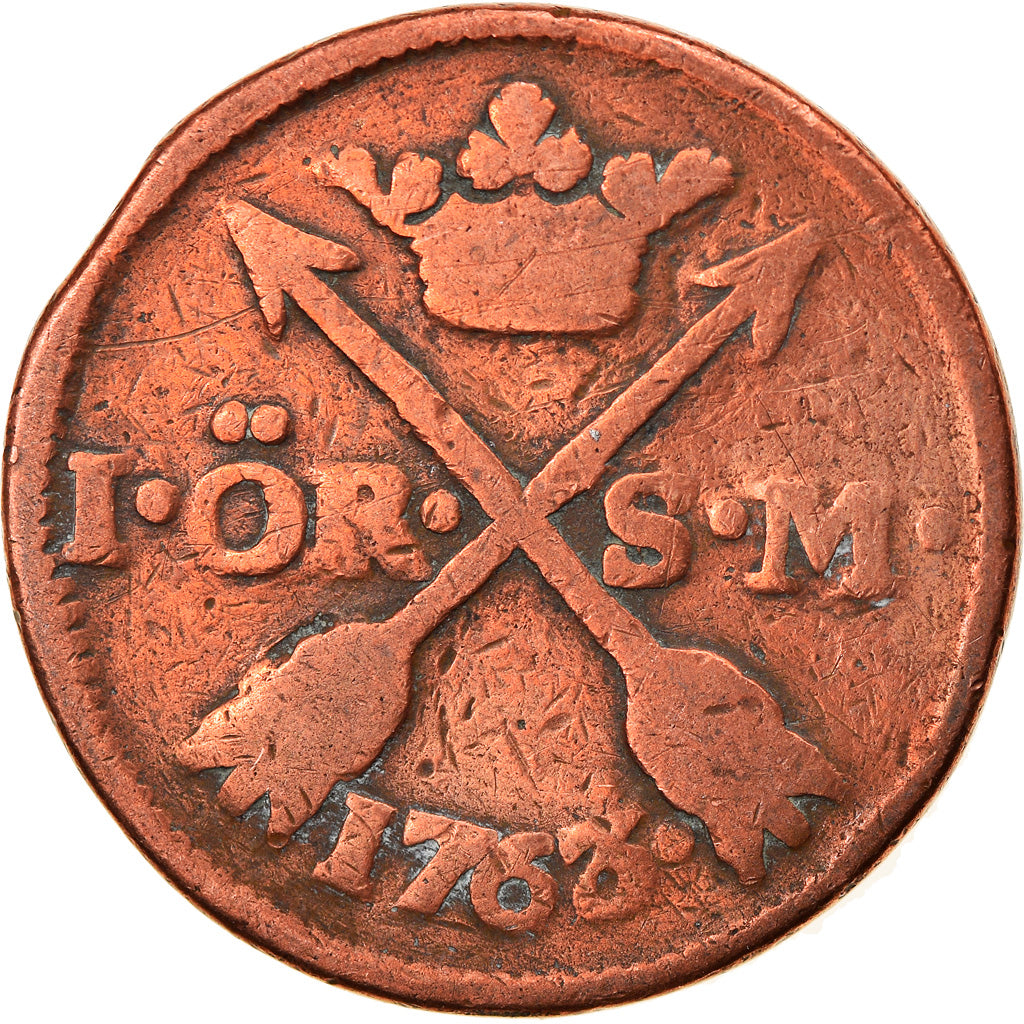 Monnaie, Suède, Adolf Frederick, Ore, S.M., 1768, B+, Cuivre, KM:460
