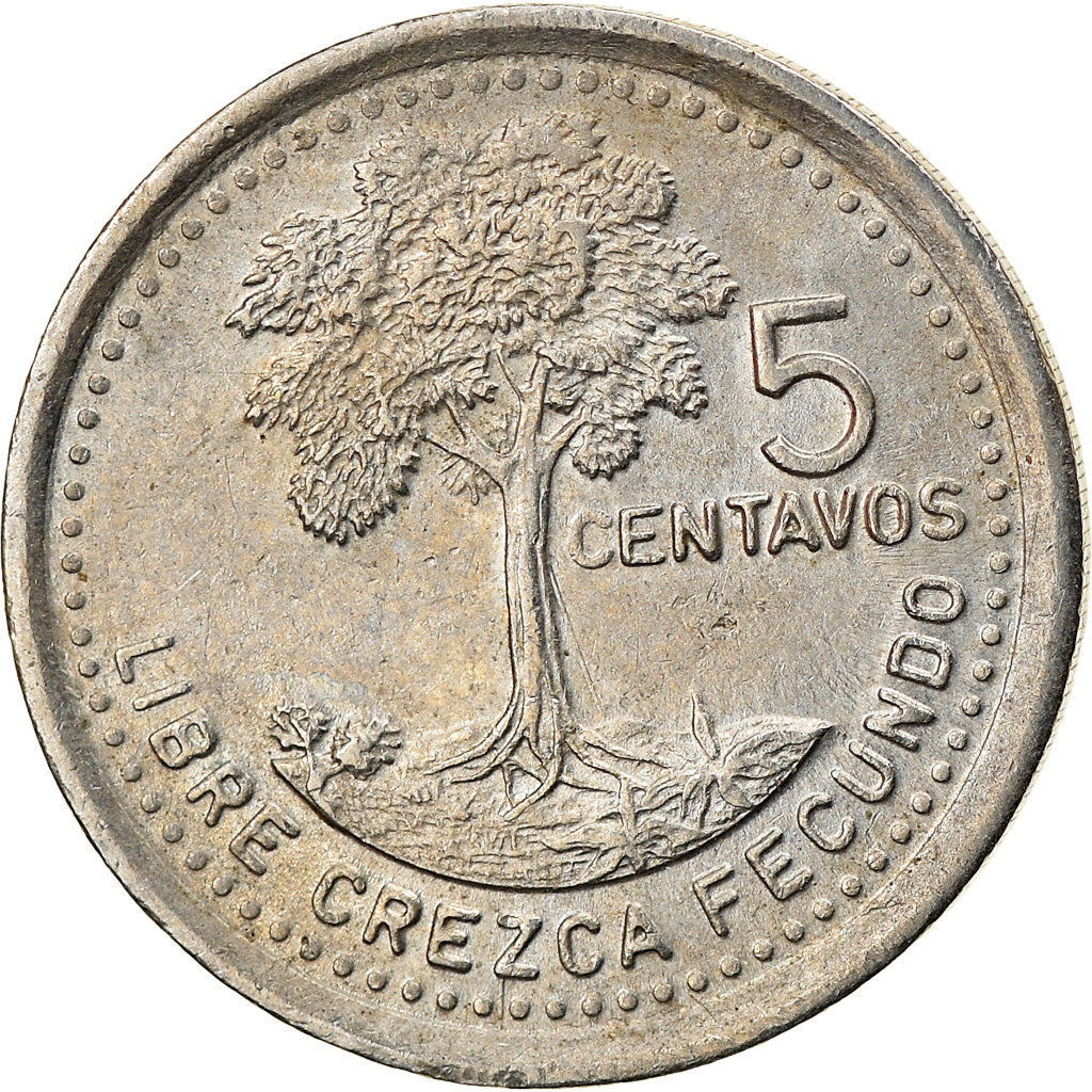 Coin, Guatemala, 5 Centavos, 1995, EF(40-45), Copper-nickel, KM:276.5