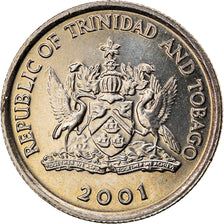 Moneta, TRYNIDAD I TOBAGO, 10 Cents, 2001, AU(55-58), Miedź-Nikiel, KM:31