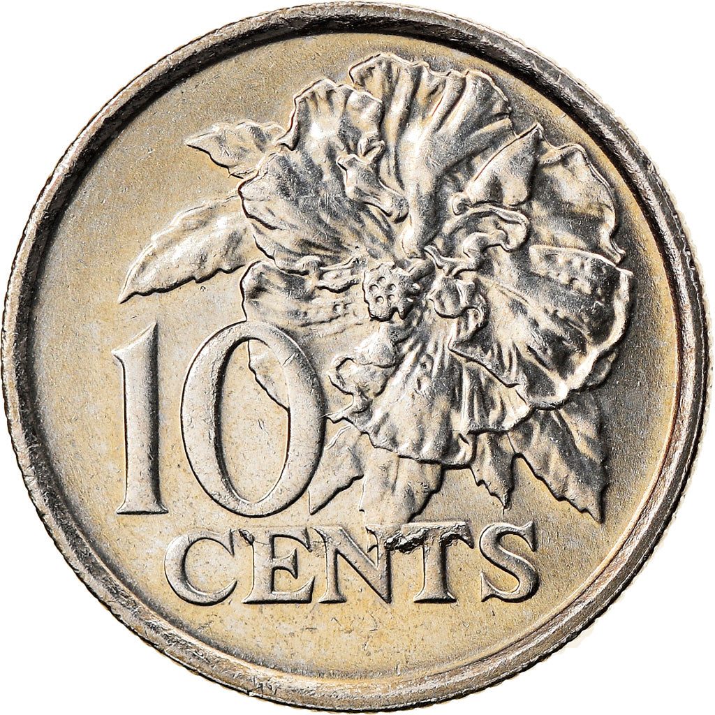 Moneta, TRYNIDAD I TOBAGO, 10 Cents, 2001, AU(55-58), Miedź-Nikiel, KM:31