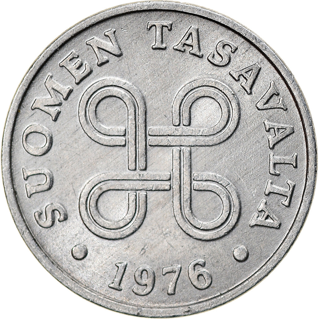 Moneda, Finlandia, Penni, 1976, EBC, Aluminio, KM:44a