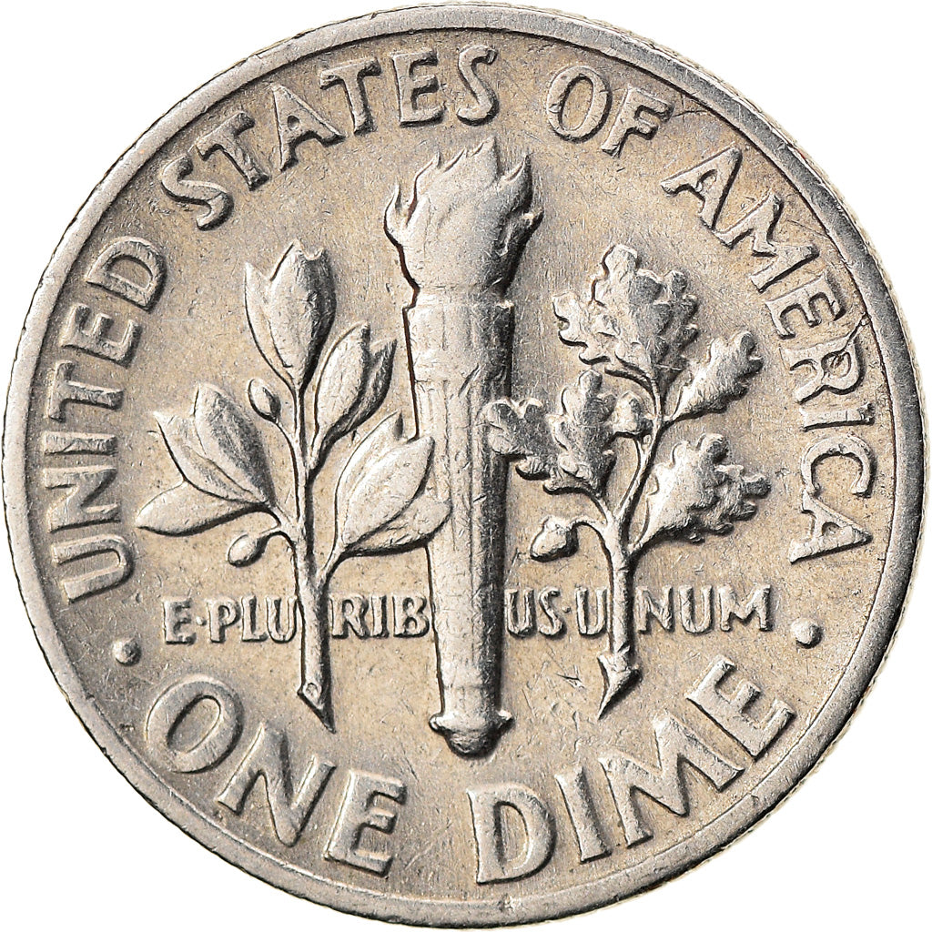 Moneda, Estados Unidos, Roosevelt Dime, 1965, Philadelphia, MBC, Cobre -