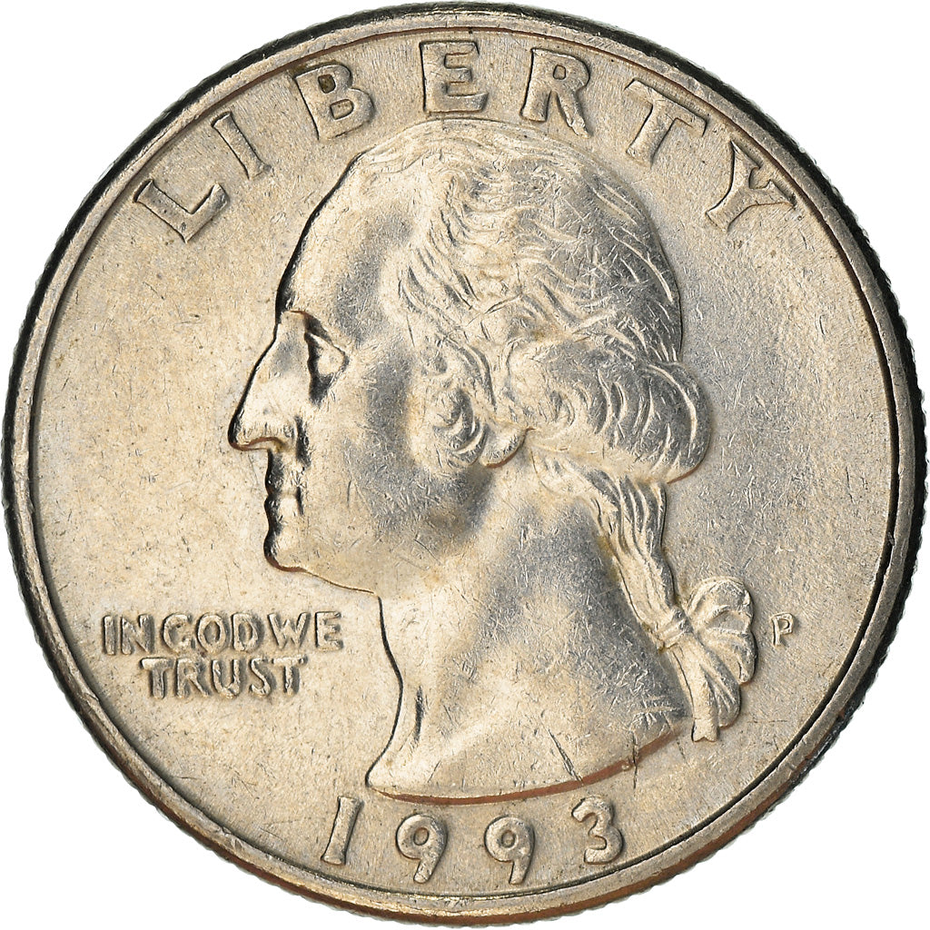 Coin, United States, Washington Quarter, 1993, Philadelphia, AU(50-53)