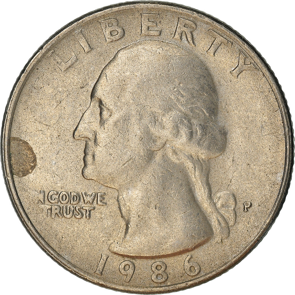 Coin, United States, Washington Quarter, 1986, Philadelphia, EF(40-45)