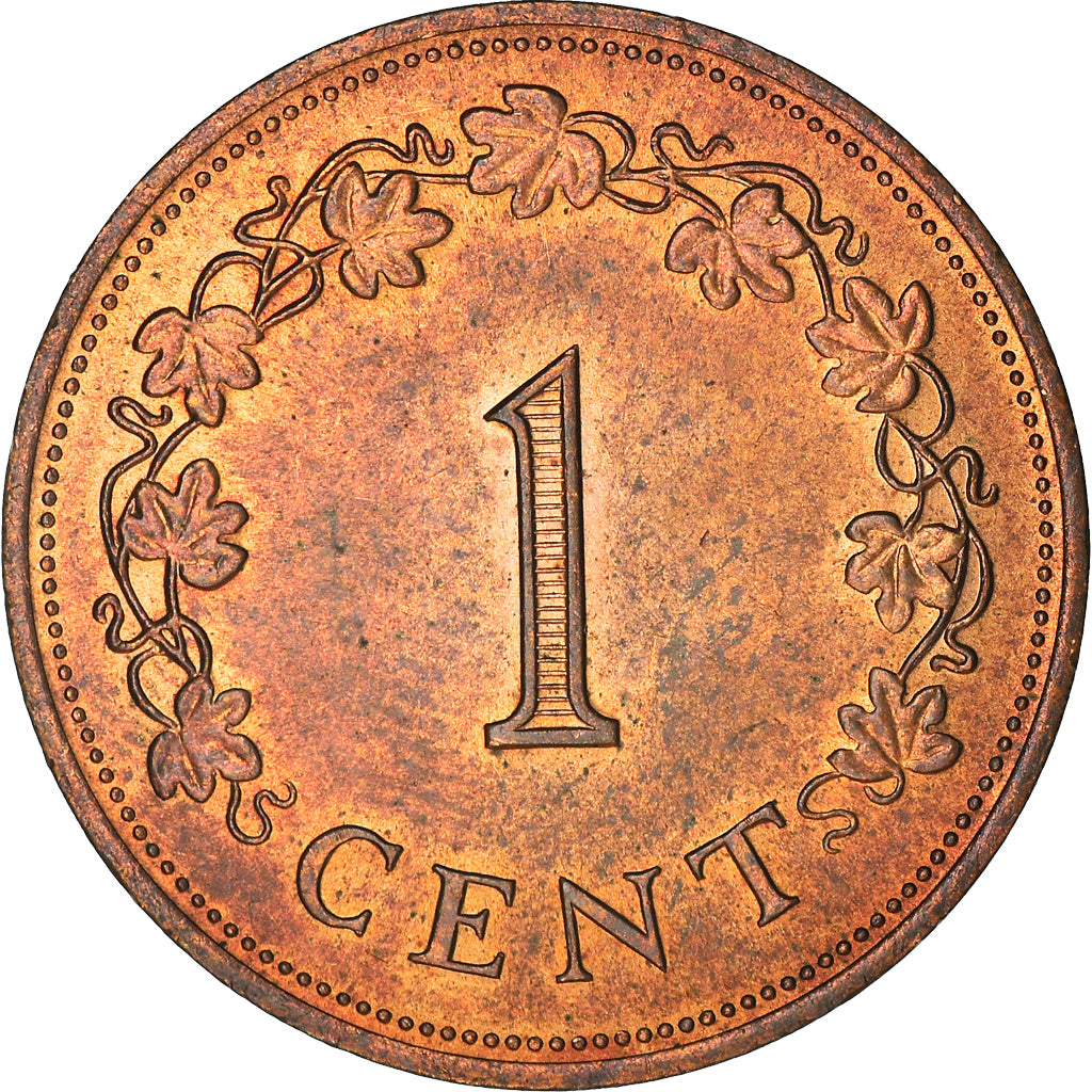 Coin, Malta, Cent, 1977, British Royal Mint, AU(55-58), Bronze, KM:8
