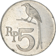 Coin, Indonesia, 5 Rupiah, 1970, AU(50-53), Aluminum, KM:22