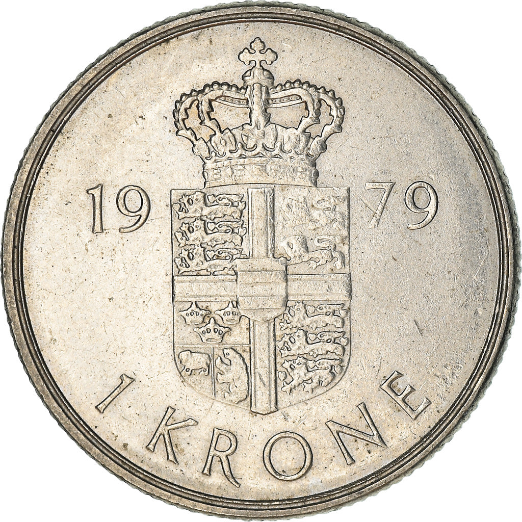 Monnaie, Danemark, Margrethe II, Krone, 1979, Copenhagen, TTB+, Copper-nickel
