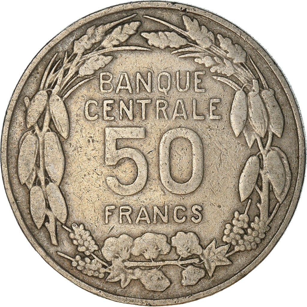 Coin, Cameroon, 50 Francs, 1960, Paris, EF(40-45), Copper-nickel, KM:13