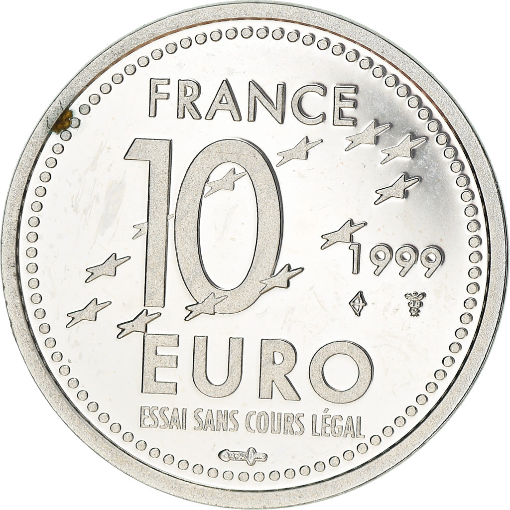 France, 10 Euro, 10 Euro Essai, Adoption de la monnaie Unique, 1999, Proof, FDC