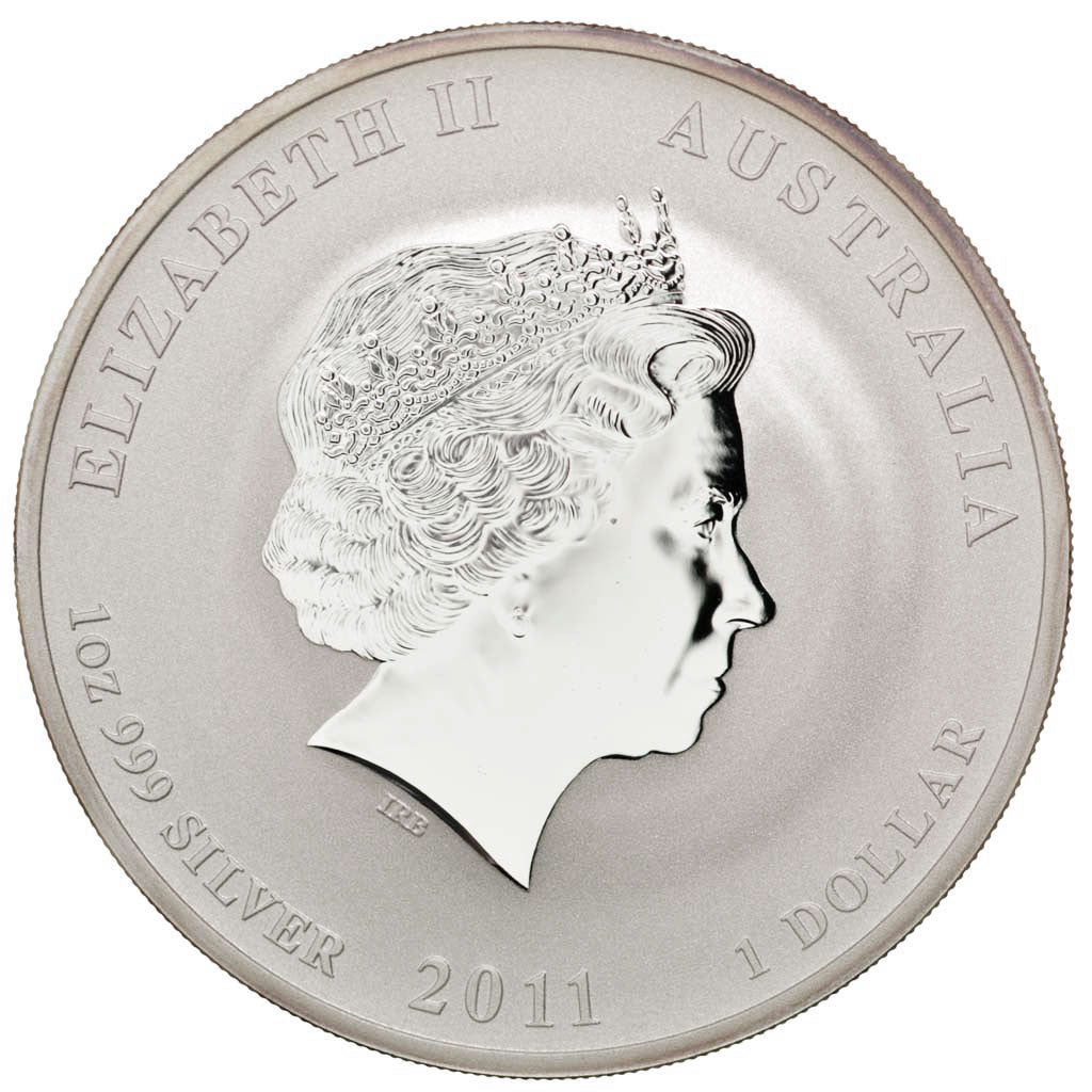 Australia, 1 Dollar, 2011, KM #1475, MS(65-70), Silver, 40, 31.96