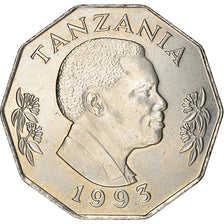 Munten, Tanzania, 5 Shilingi, 1993, PR, Nickel Clad Steel, KM:23a.2