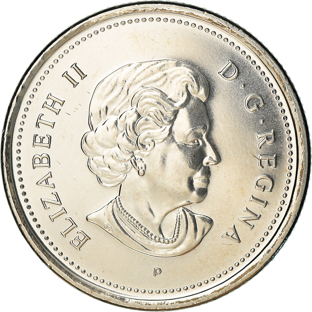 Moneda, Canadá, Elizabeth II, 25 Cents, 2004, Ottawa, FDC, Níquel chapado en