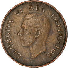 Moneda, Sudáfrica, George VI, 1/4 Penny, Farthing, 1943, MBC+, Bronce, KM:23