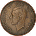 Moneda, Sudáfrica, George VI, 1/4 Penny, Farthing, 1943, MBC+, Bronce, KM:23