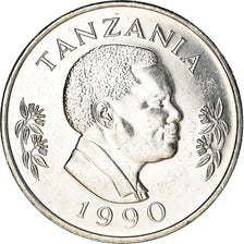 Coin, Tanzania, Shilingi, 1990, British Royal Mint, AU(55-58), Nickel Clad