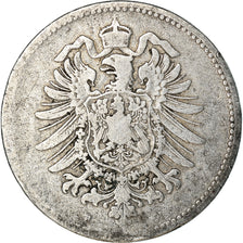 Coin, GERMANY - EMPIRE, Wilhelm I, Mark, 1880, Berlin, F(12-15), Silver, KM:7