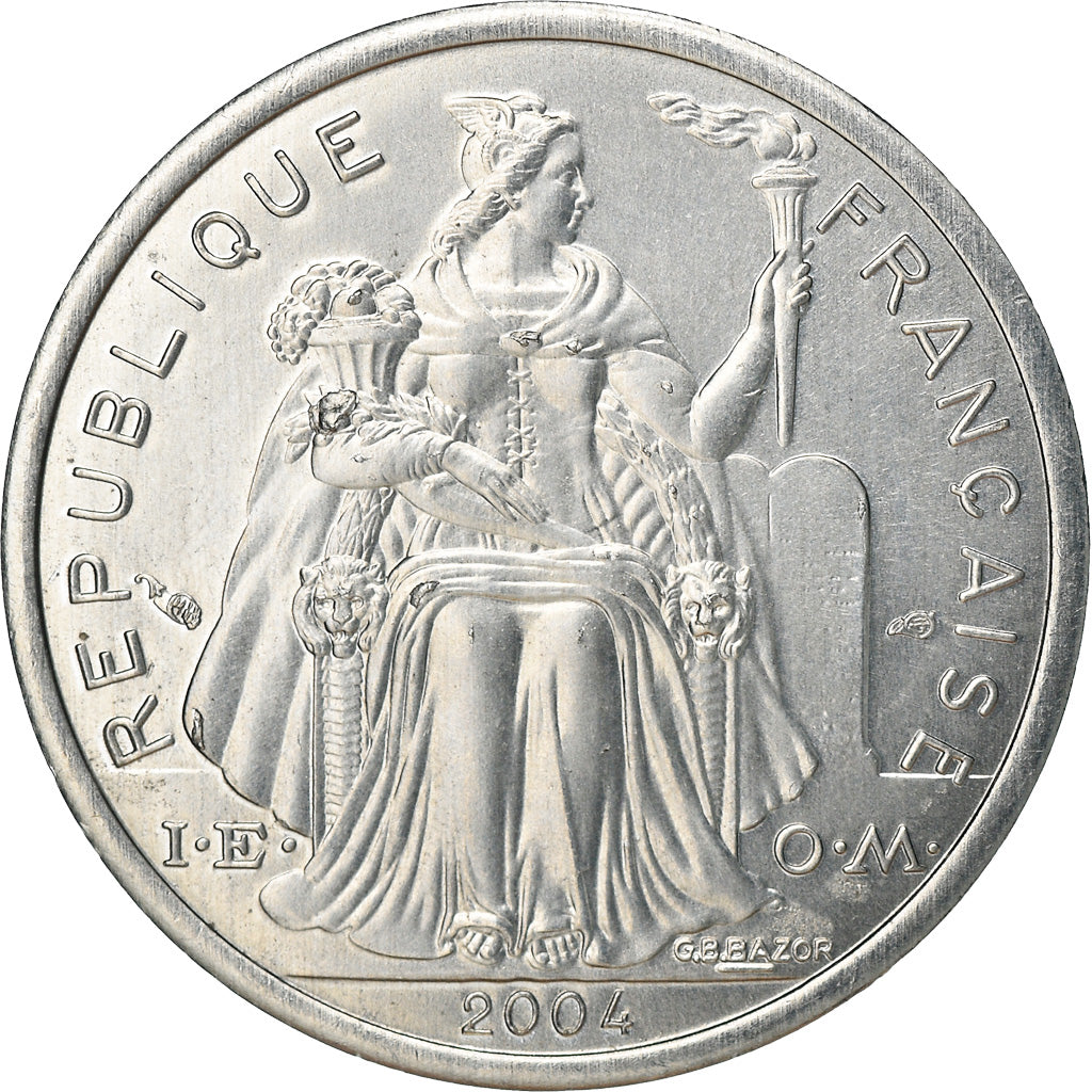 Coin, French Polynesia, Franc, 2004, Paris, AU(55-58), Aluminum, KM:11