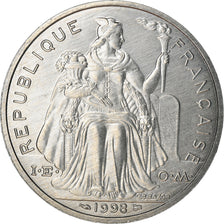 Coin, French Polynesia, 5 Francs, 1998, Paris, AU(55-58), Aluminum, KM:12