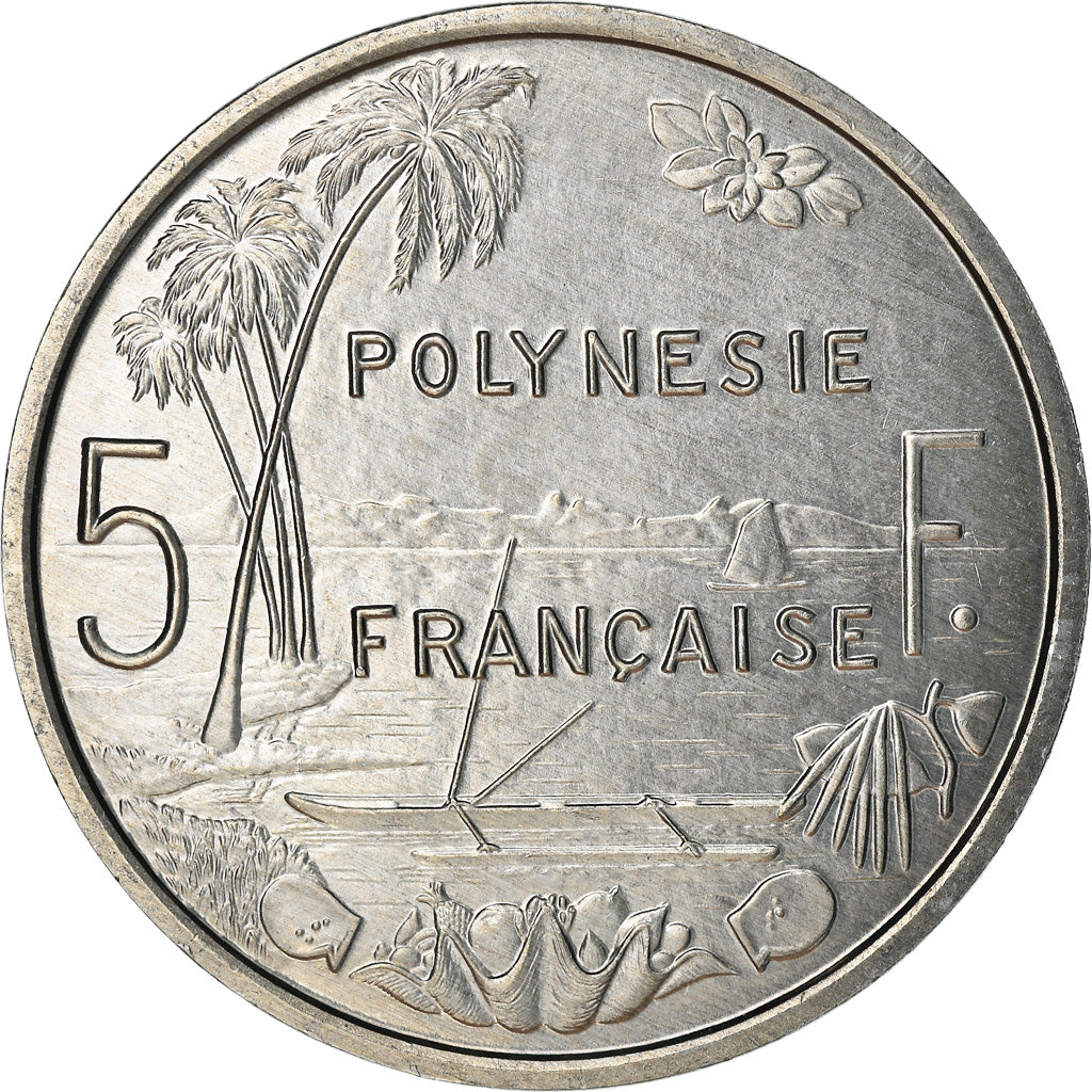 Coin, French Polynesia, 5 Francs, 1998, Paris, AU(55-58), Aluminum, KM:12