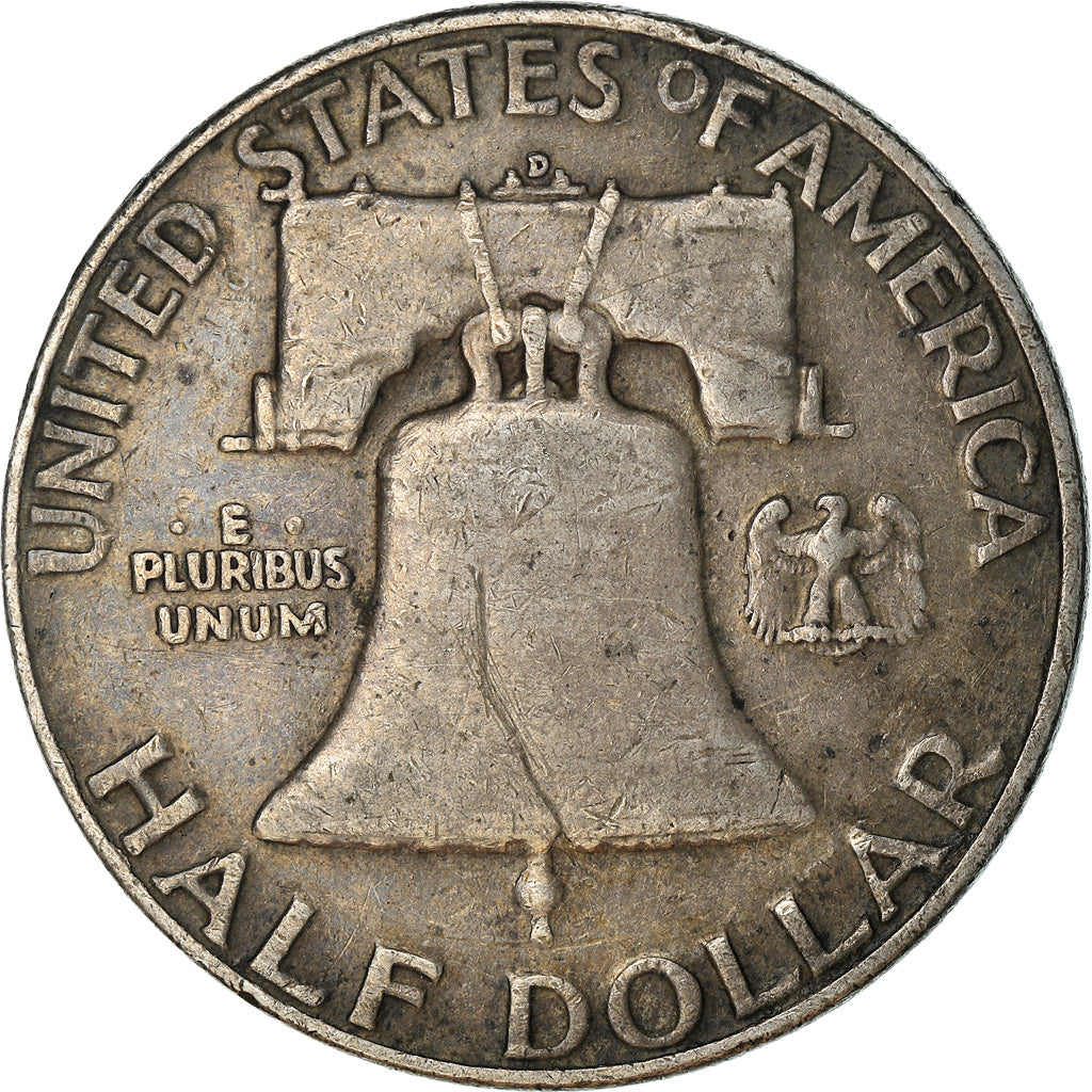 Coin, United States, Franklin Half Dollar,1952, Denver, EF(40-45), KM 199