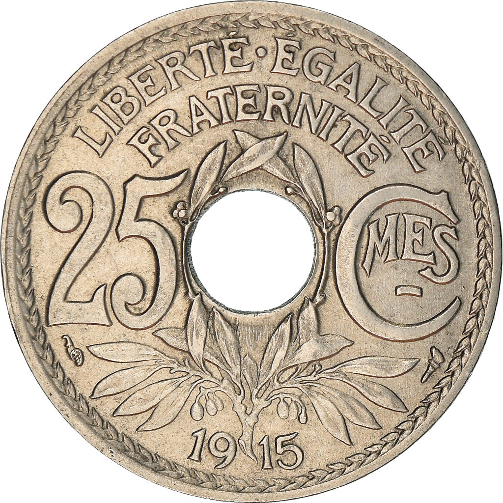 Coin, France, Lindauer, 25 Centimes, 1915, AU(50-53), Nickel, KM:867