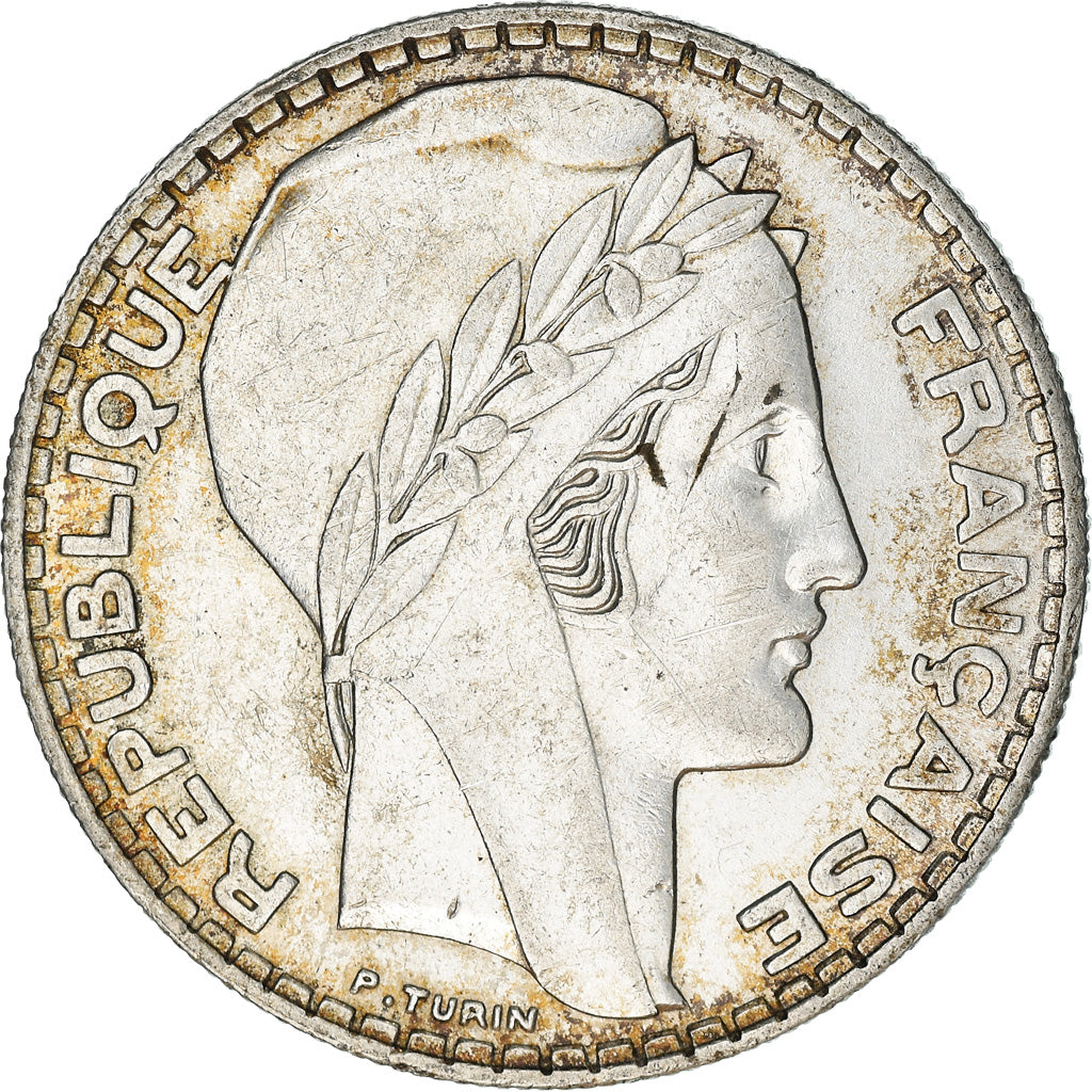 Coin, France, Turin, 20 Francs, 1938, Paris, EF(40-45), Silver, KM:879