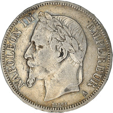 Munten, Frankrijk, Napoleon III, 5 Francs, 1868, Paris, FR+, Zilver, KM:799.1