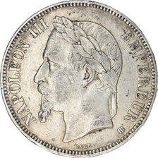 Coin, France, Napoleon III, 5 Francs, 1868, Strasbourg, EF(40-45), Silver