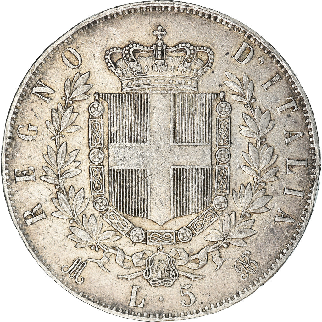 Monnaie, Italie, Vittorio Emanuele II, 5 Lire, 1874, Milan, TTB, Argent, KM:8.3