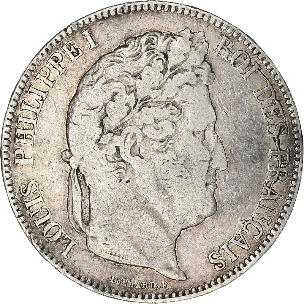 Coin, France, Louis-Philippe, 5 Francs, 1833, Nantes, VF(30-35), Silver