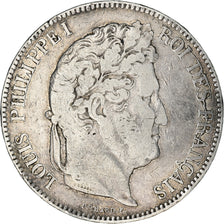 Coin, France, Louis-Philippe, 5 Francs, 1833, Nantes, VF(30-35), Silver