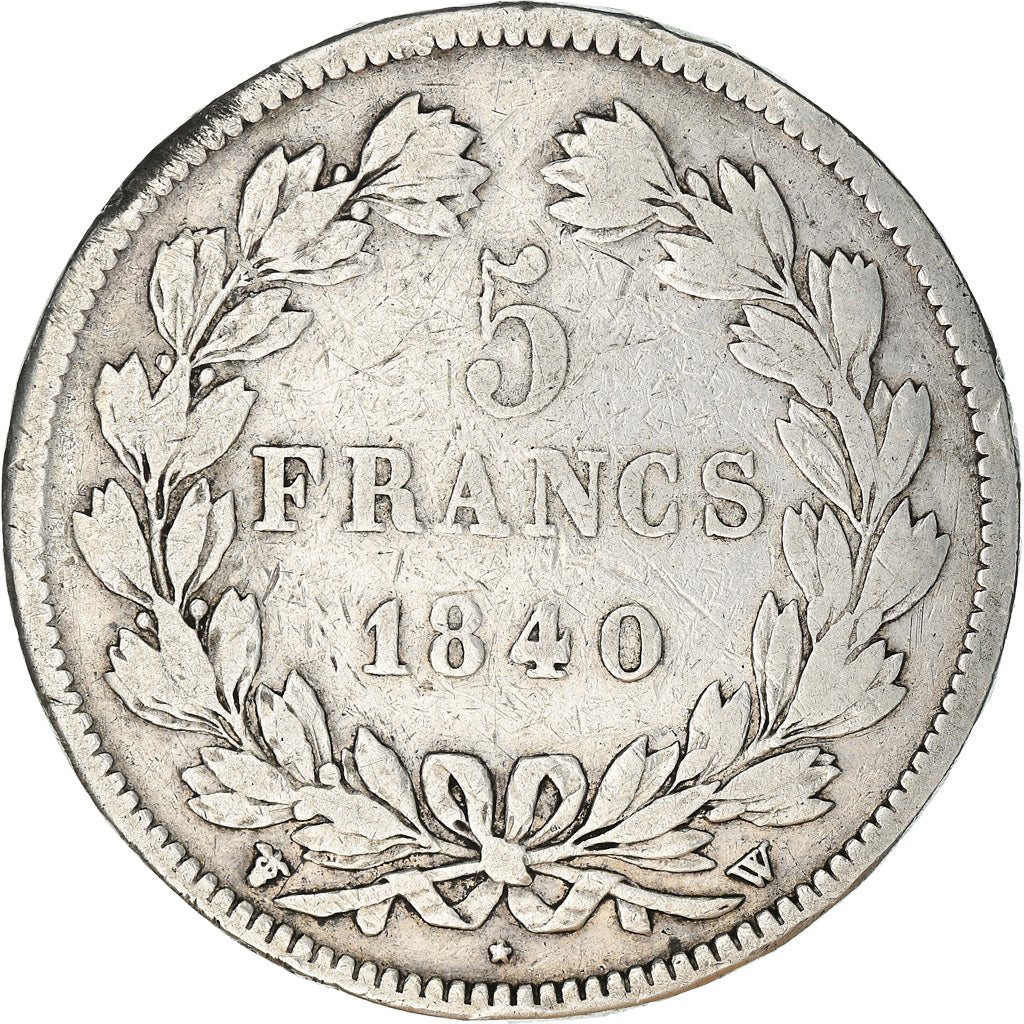 Monnaie, France, Louis-Philippe, 5 Francs, 1840, Lille, TB, Argent, Gadoury:678