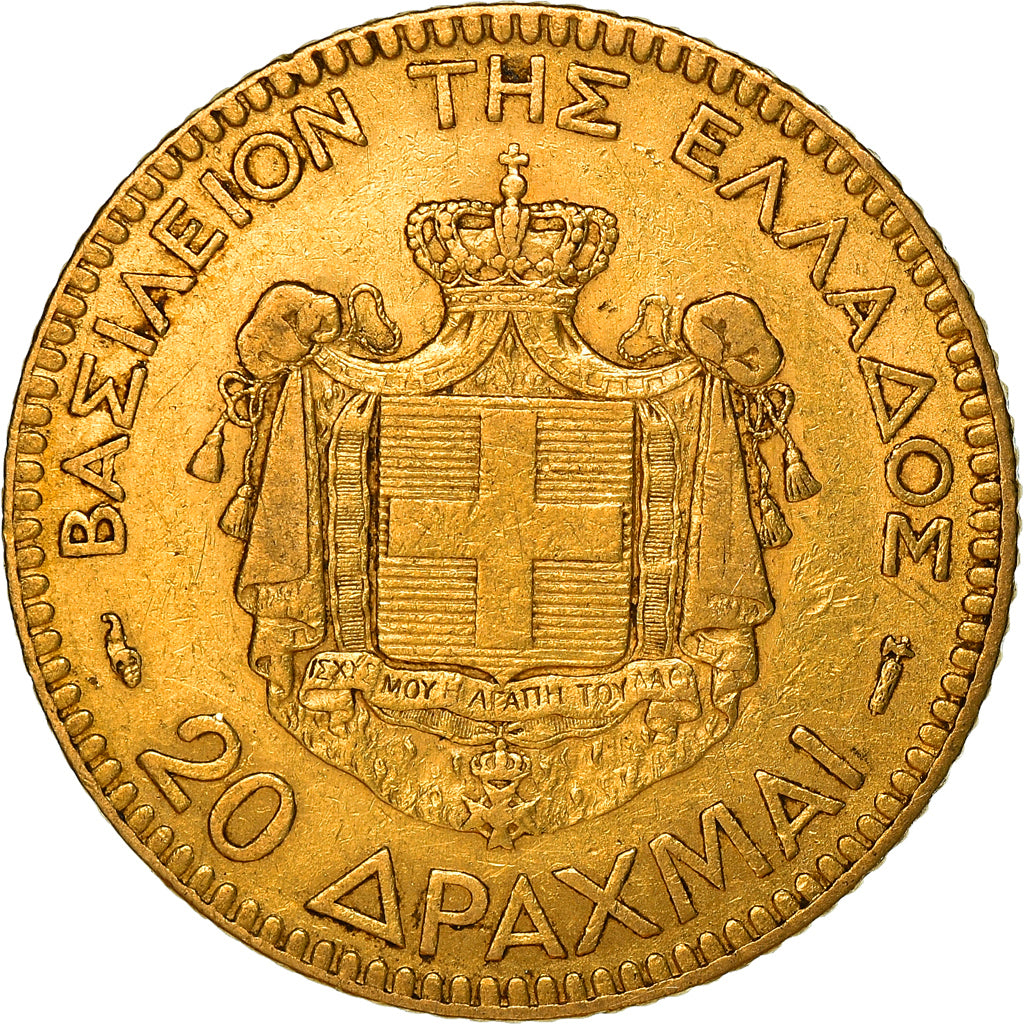Monnaie, Grèce, George I, 20 Drachmai, 1884, Paris, TTB+, Or, KM:56