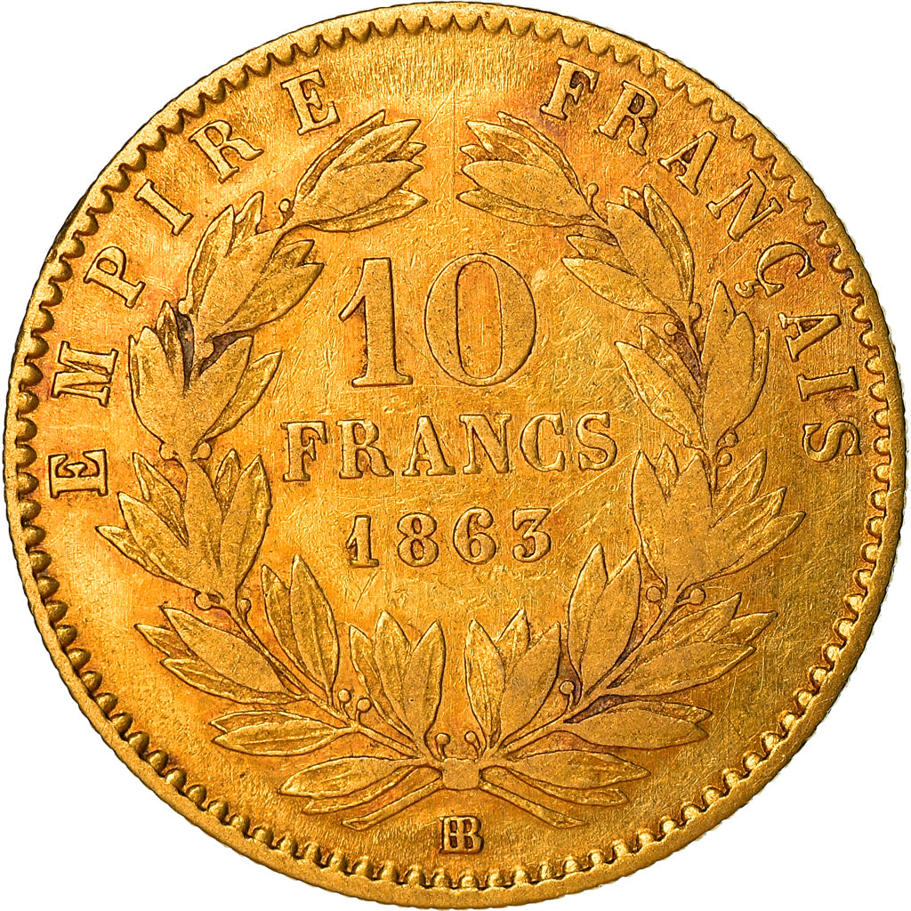 Monnaie, France, Napoléon III, 10 Francs, 1863, Strasbourg, TB+, Or